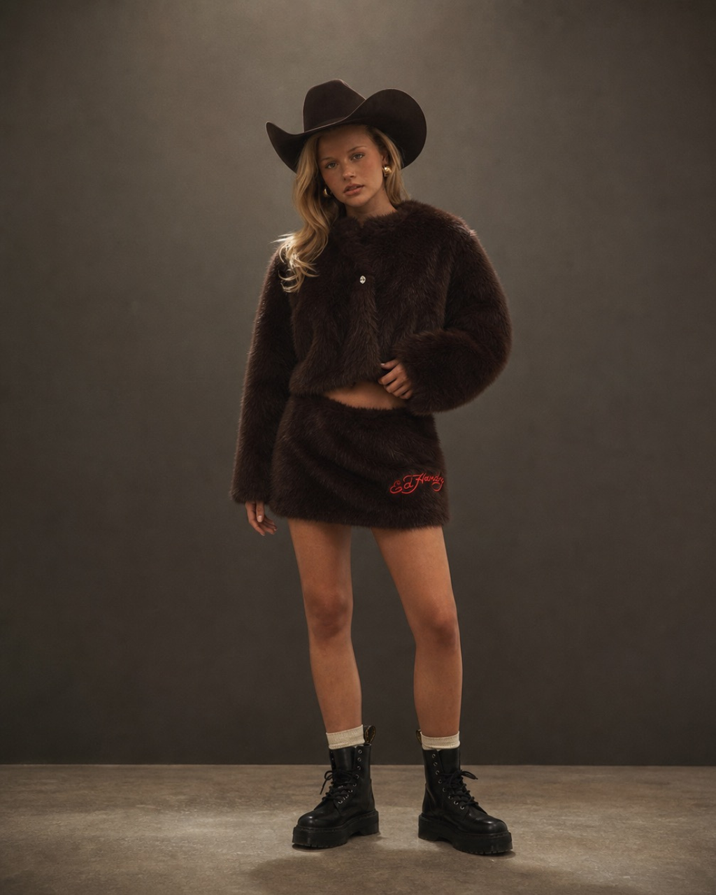 Faux Fur Co-Ord | Ed Hardy