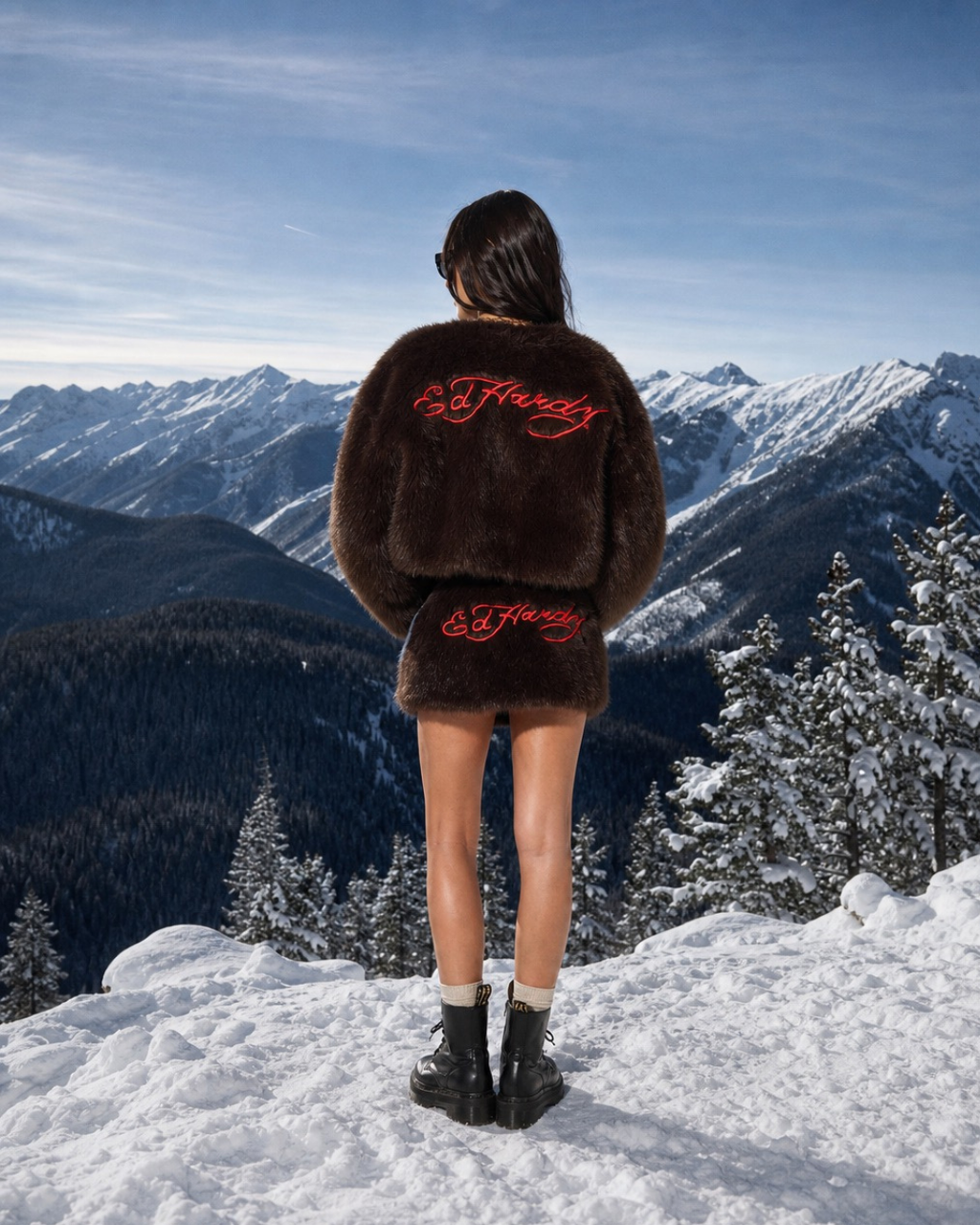 Faux Fur Co-Ord | Ed Hardy