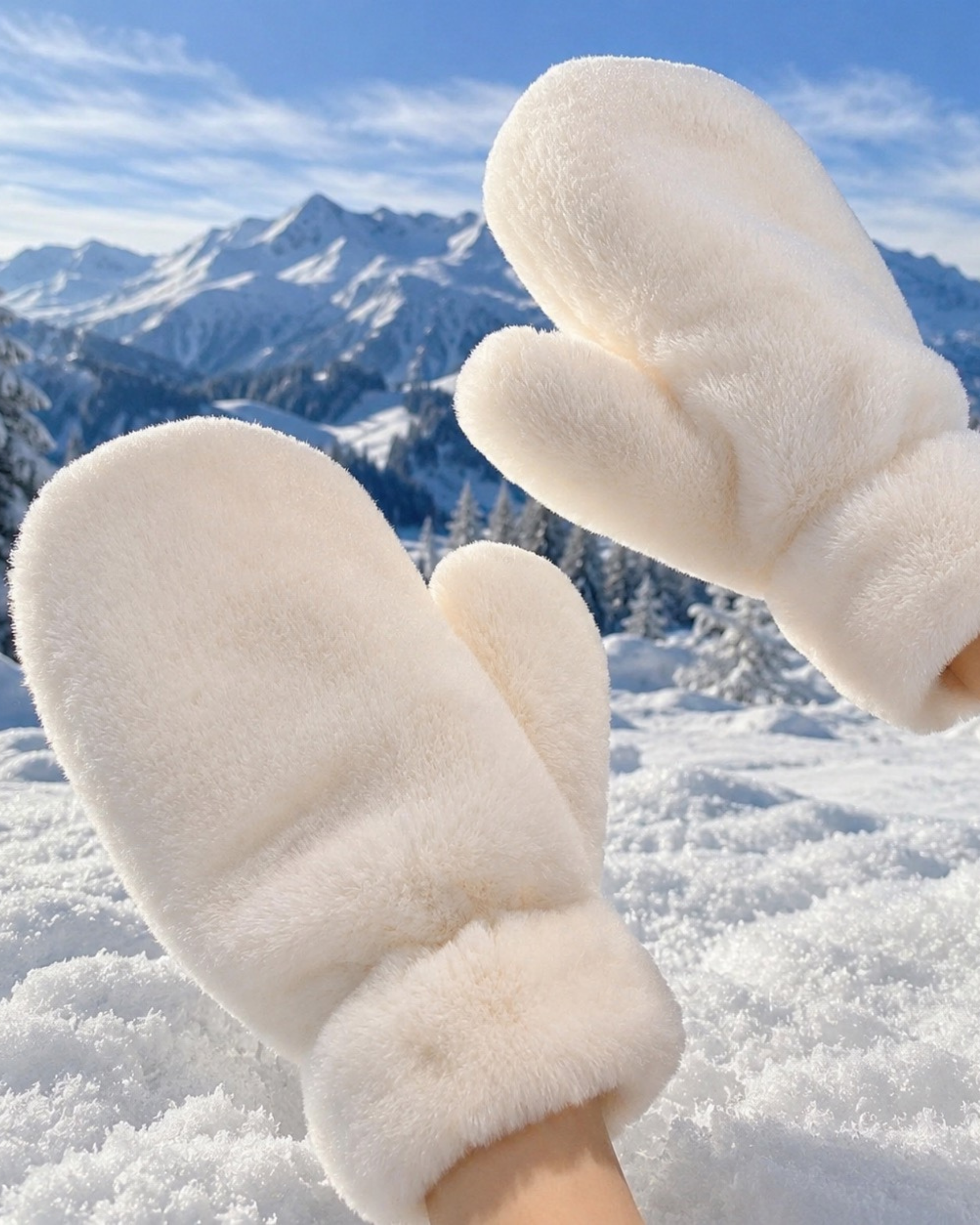 Faux Fur Mittens | Chalet Girl